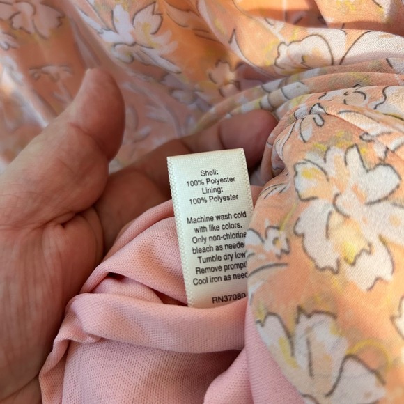 Est.‎ 1946 Floral Tiered Ruffle Neck Long Sleeve Dress Women's Size L - Picture 8 of 8